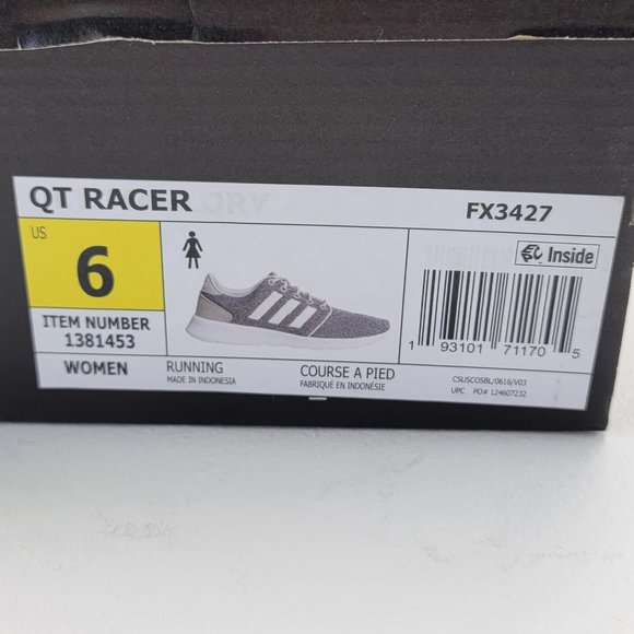 Adidas QT Racer, Grey, Women's Running Shoe - Picture 12 of 12